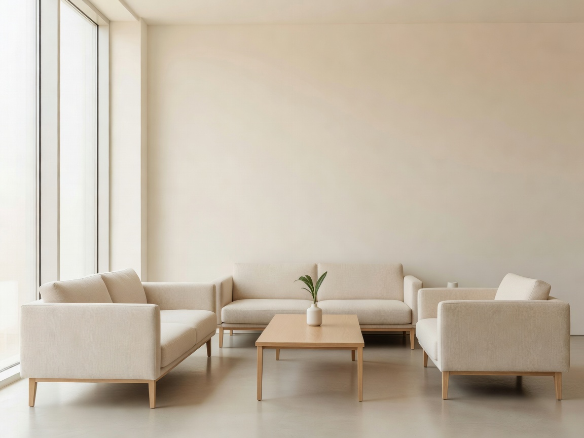 Bright, clean office reception waiting area