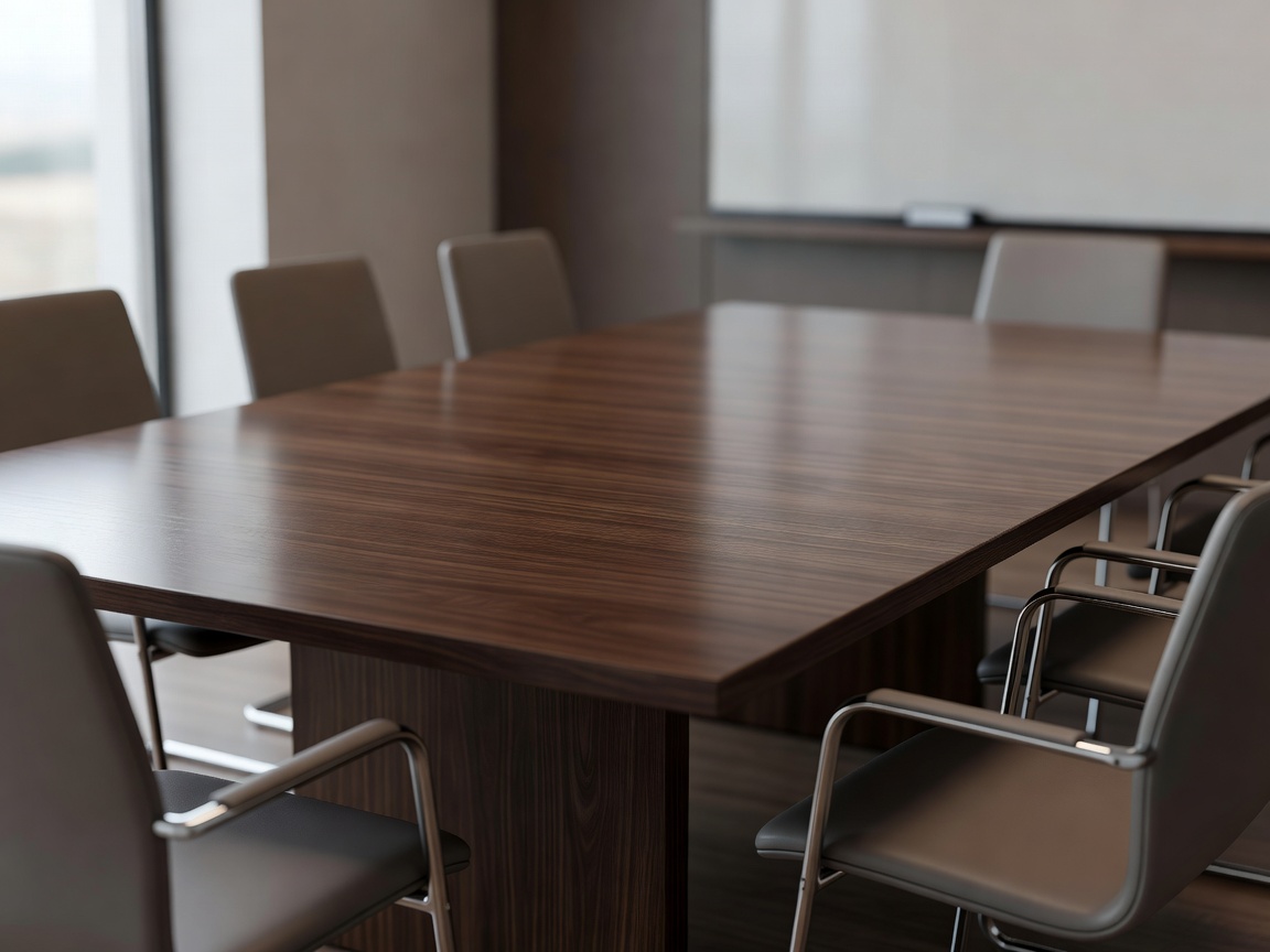 Clean meeting room table