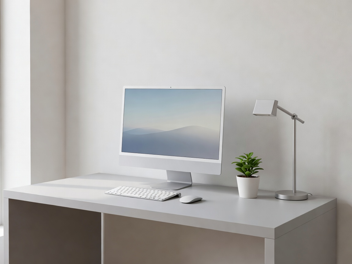 Clean office workstation area