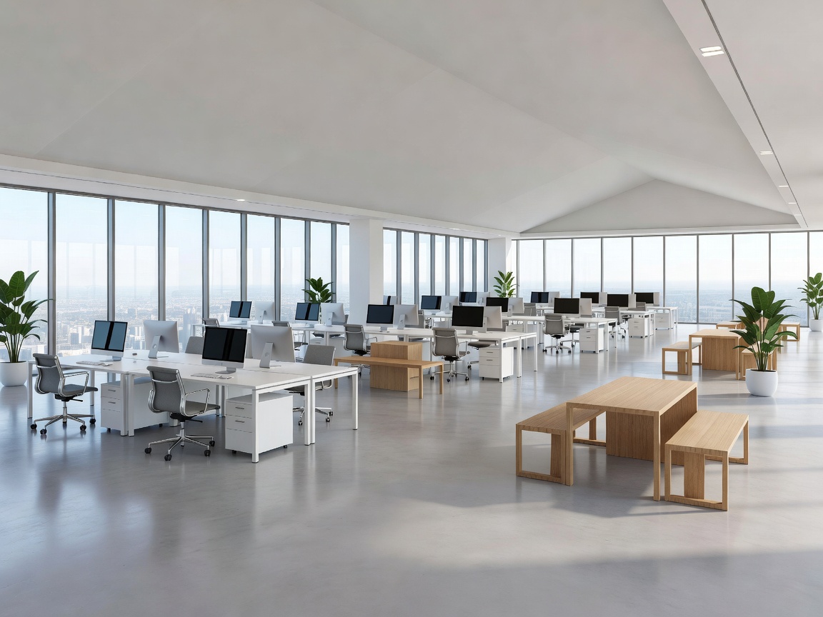 Expansive open plan corporate office space