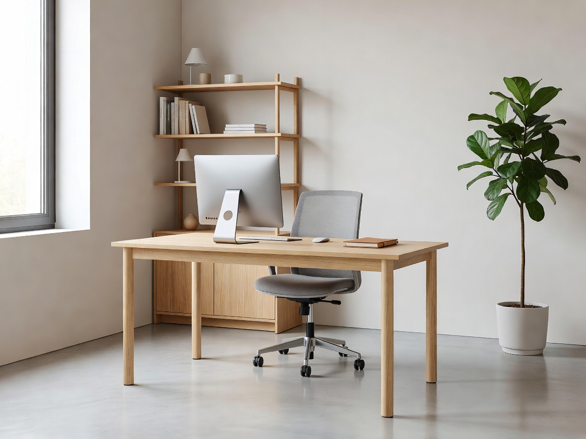 Tidy small contemporary office workspace